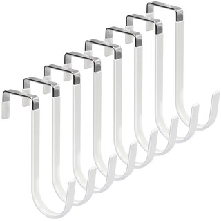 Foto 1 | Ganchos Para Colocar Sobre La Puerta Fyy, Paquete De 8 Colgadores Para Puerta, Metal Blanco - Venta Internacional.