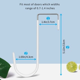 Foto 2 | Ganchos Para Colocar Sobre La Puerta Fyy, Paquete De 8 Colgadores Para Puerta, Metal Blanco - Venta Internacional.