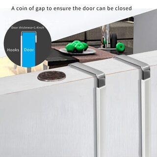 Foto 5 | Ganchos Para Colocar Sobre La Puerta Fyy, Paquete De 8 Colgadores Para Puerta, Metal Blanco - Venta Internacional.
