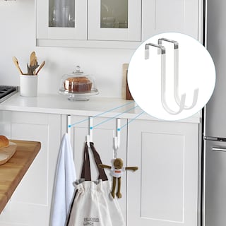 Foto 7 | Ganchos Para Colocar Sobre La Puerta Fyy, Paquete De 8 Colgadores Para Puerta, Metal Blanco - Venta Internacional.