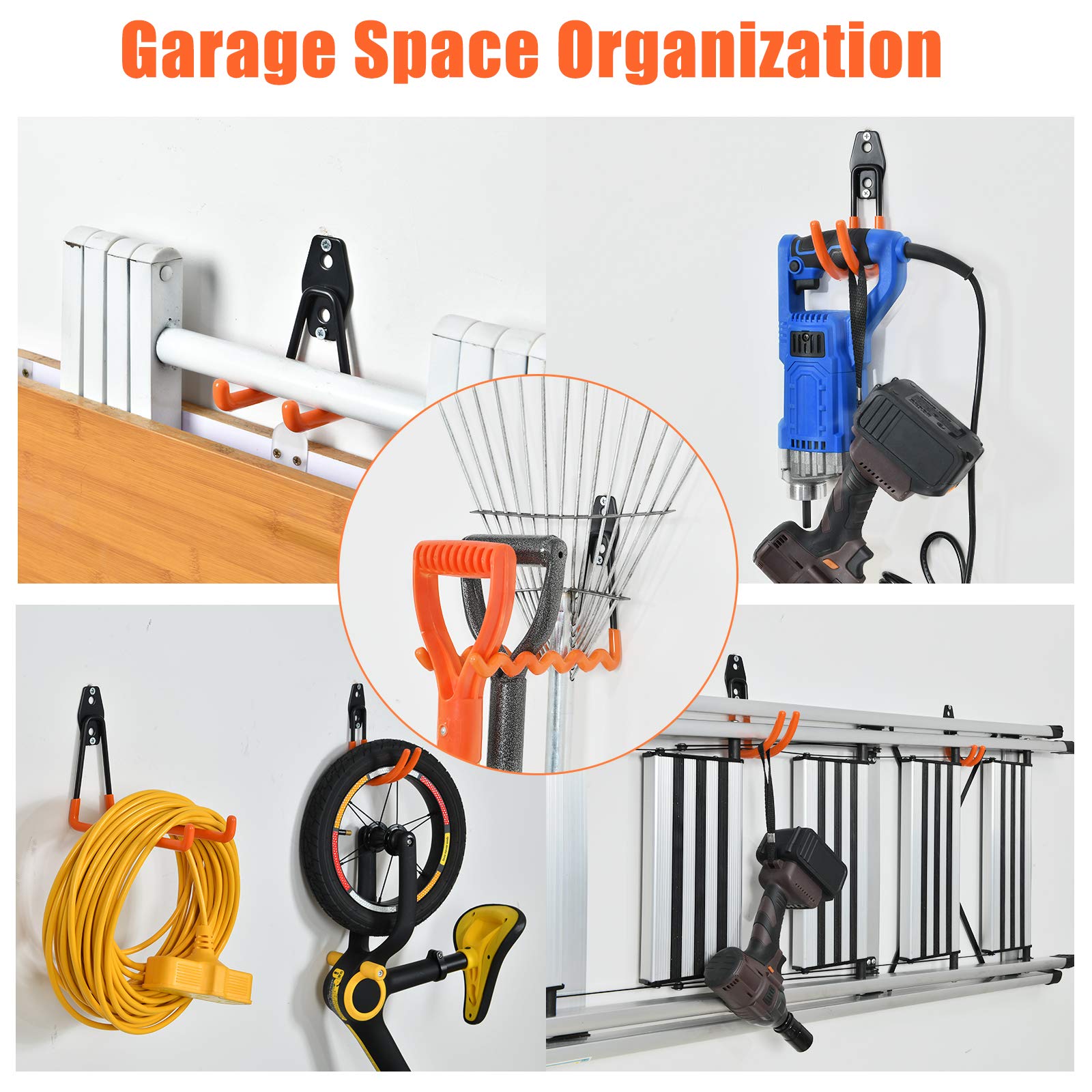 Foto 4 pulgar | Organizador Para Colgar Garaje Garage Hooks Aoben, Muy Resistente, Paquete De 24 - Venta Internacional.