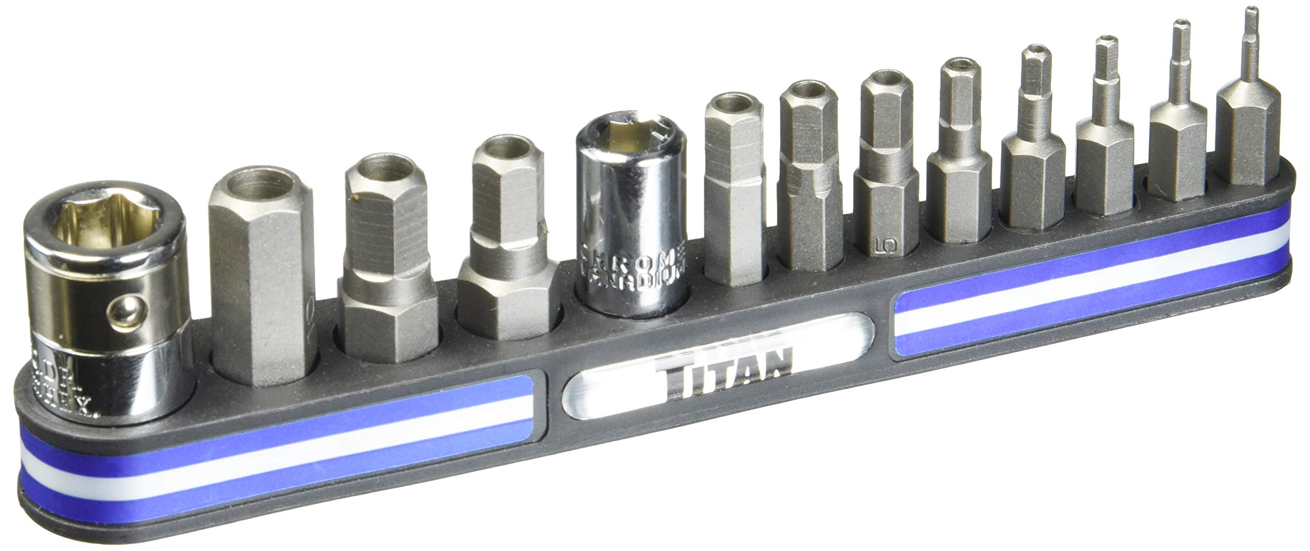 Juego De Brocas Hexagonales Métricas Resistentes A Manipulaciones Titan 16136, 13 Piezas - Venta Internacional.