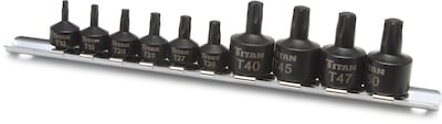 Foto 1 | Set De Brocas Titan 16142 Impact Star De Perfil Bajo, 10 Piezas - Venta Internacional.