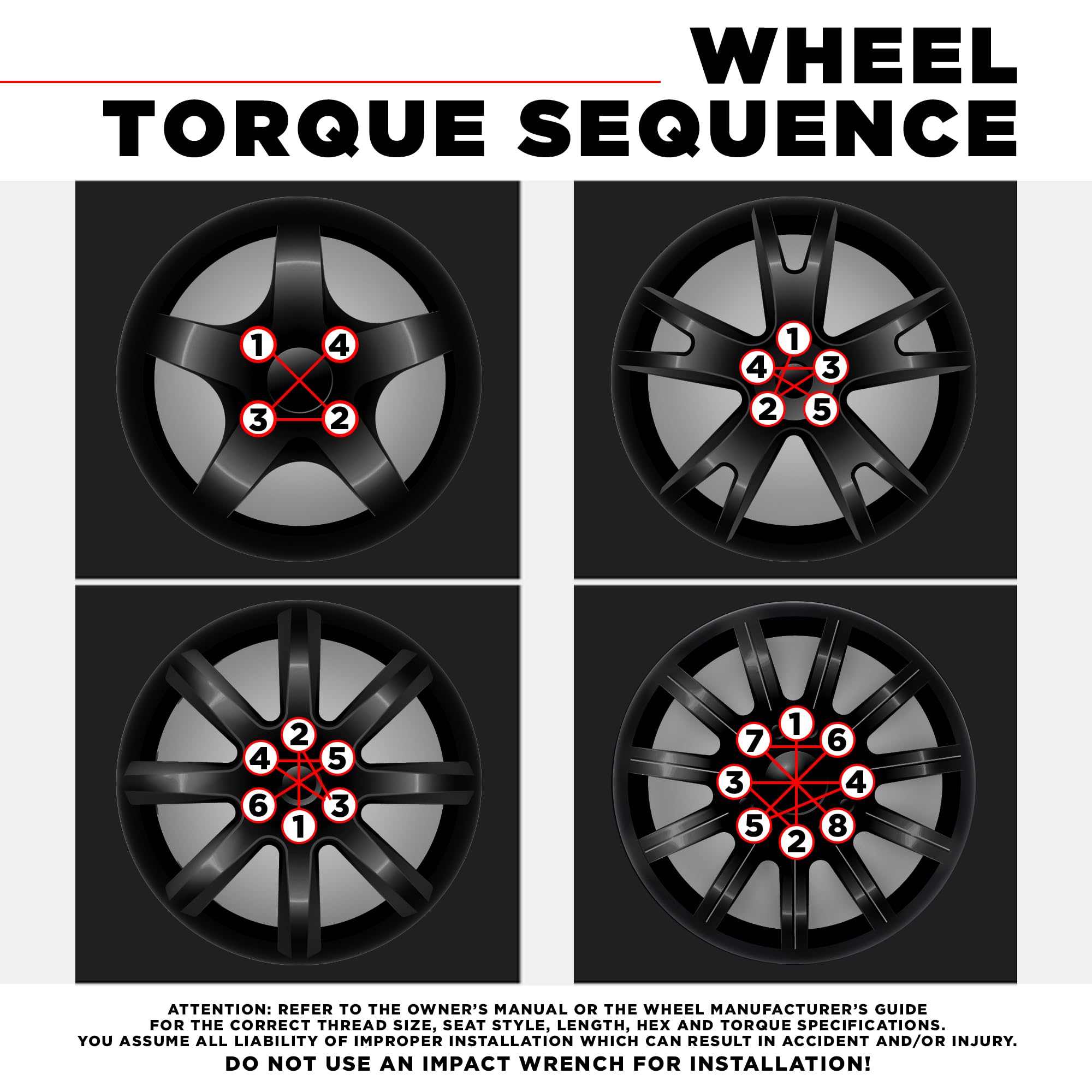 Foto 6 | Tuercas White Knight M12x1.5 Para Toyota, Lexus, Kia, Genesis - Venta Internacional.