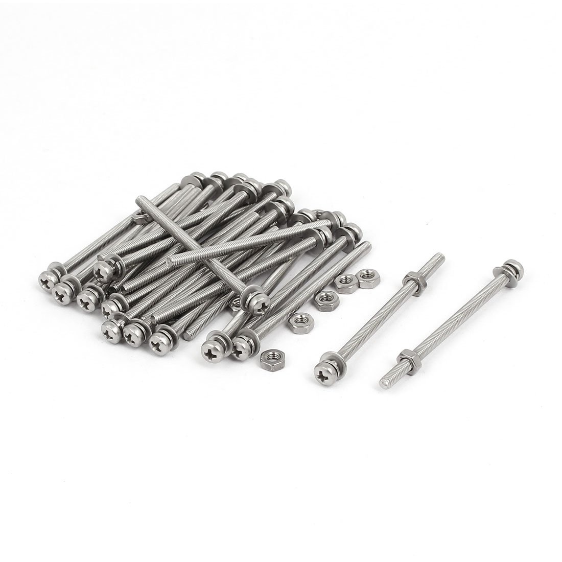 Foto 2 pulgar | Juego De Tornillos Uxcell M3 X 50 Mm De Acero Inoxidable 304  25 Juegos - Venta Internacional.
