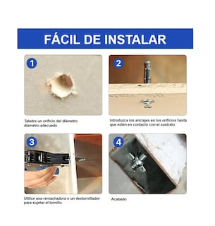 Foto 3 | M6 Viene Con Tuerca Roscada Tuerca De Inserción De Pétalo Plata