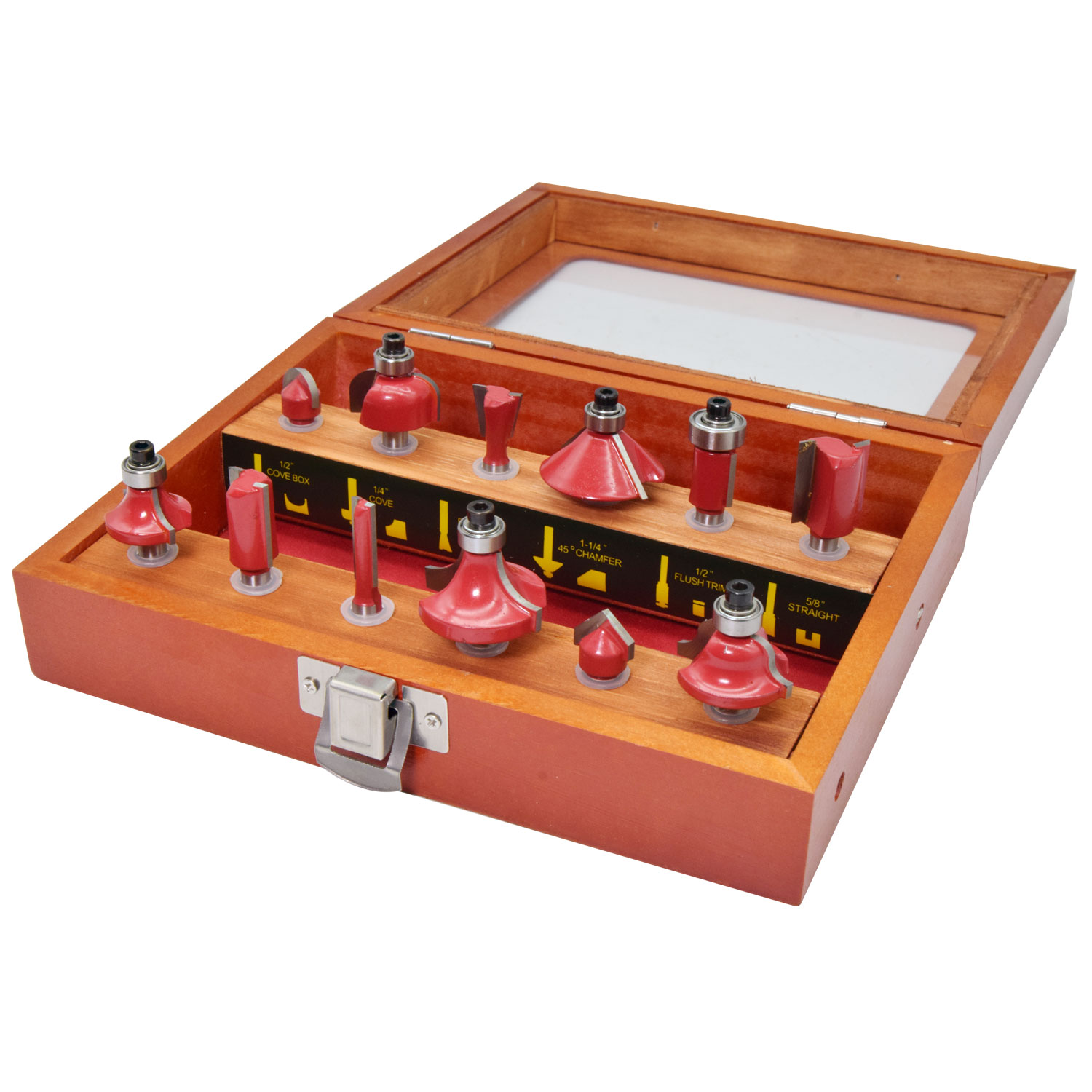 Foto 1 | Juego con 12 Brocas para Router Knova color Rojo