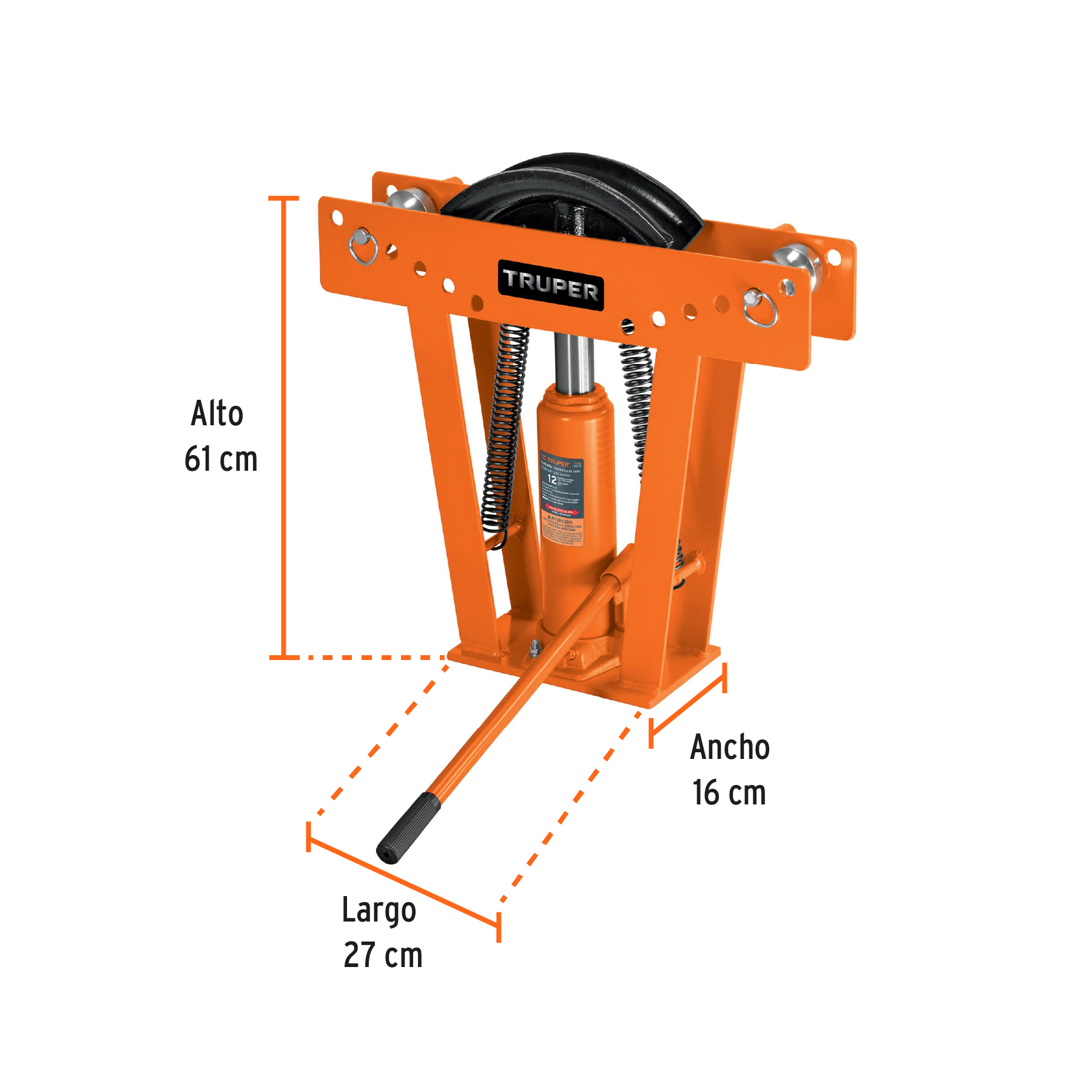 Foto 4 pulgar | Doblador de Tubo Hidráulico Truper 7501206622803 color Naranja 12 Ton