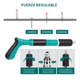 Foto 2 | Kit Pistola De Clavos De Acero Versión Silenciosa Reforzada Eo Safe Imports Esi-13311 Multicolor