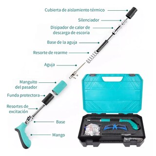 Foto 3 | Kit Pistola De Clavos De Acero Versión Silenciosa Reforzada Eo Safe Imports Esi-13311 Multicolor