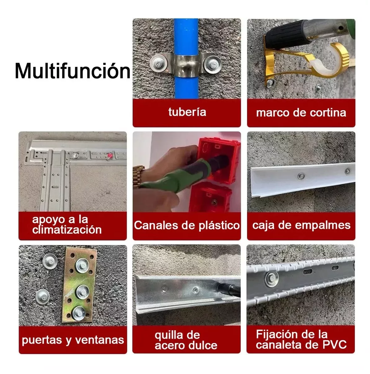 Foto 4 pulgar | Pistola de Clavos para Pallets Fijación Portátil/130 Roja