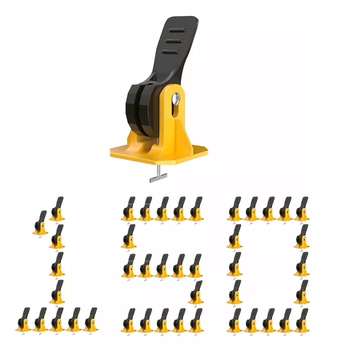 Kit 150 Sistema Nivelador Azulejo Loseta Piso Reutilizable Eo Safe Imports Esi-18282 Multicolor
