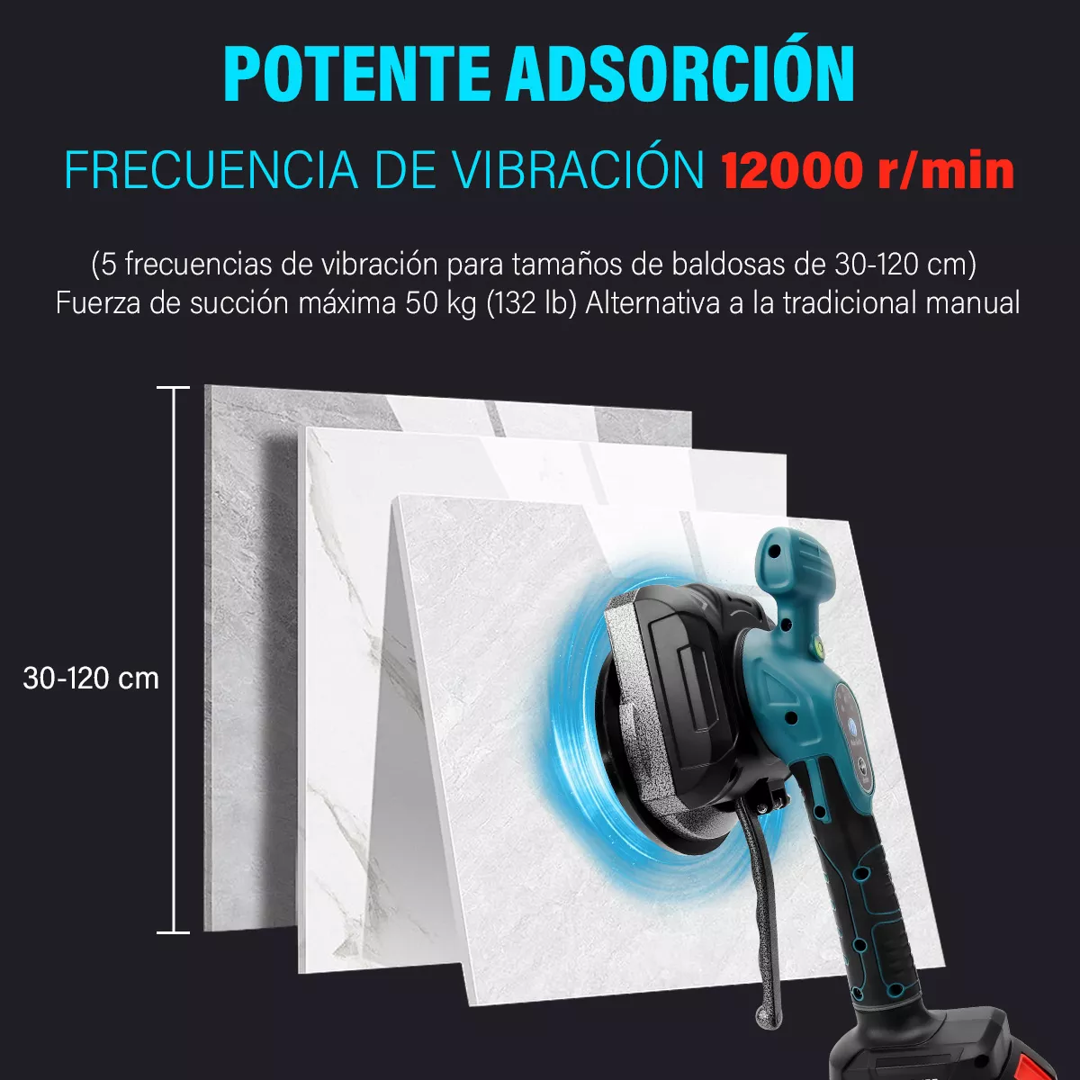 Foto 3 pulgar | Vibrador De Azulejo Niveladores Alta Potencia Con 2 Baterías Eo Safe Imports Esi-18281 Multicolor