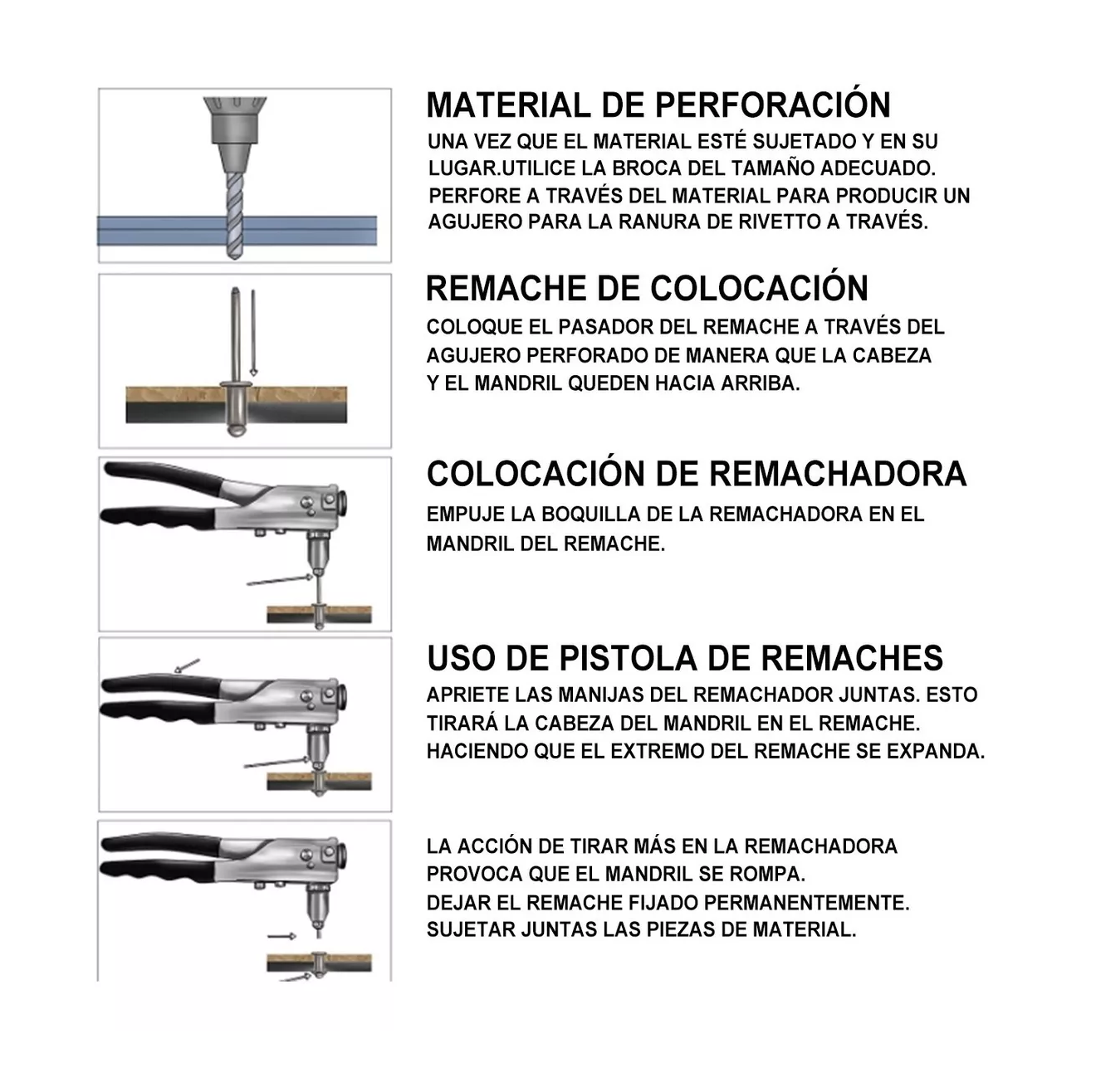 Foto 4 pulgar | Remachadora Profesional De 8 In C/boquillas De Cambio Rápido Negro Con Naranja Belug