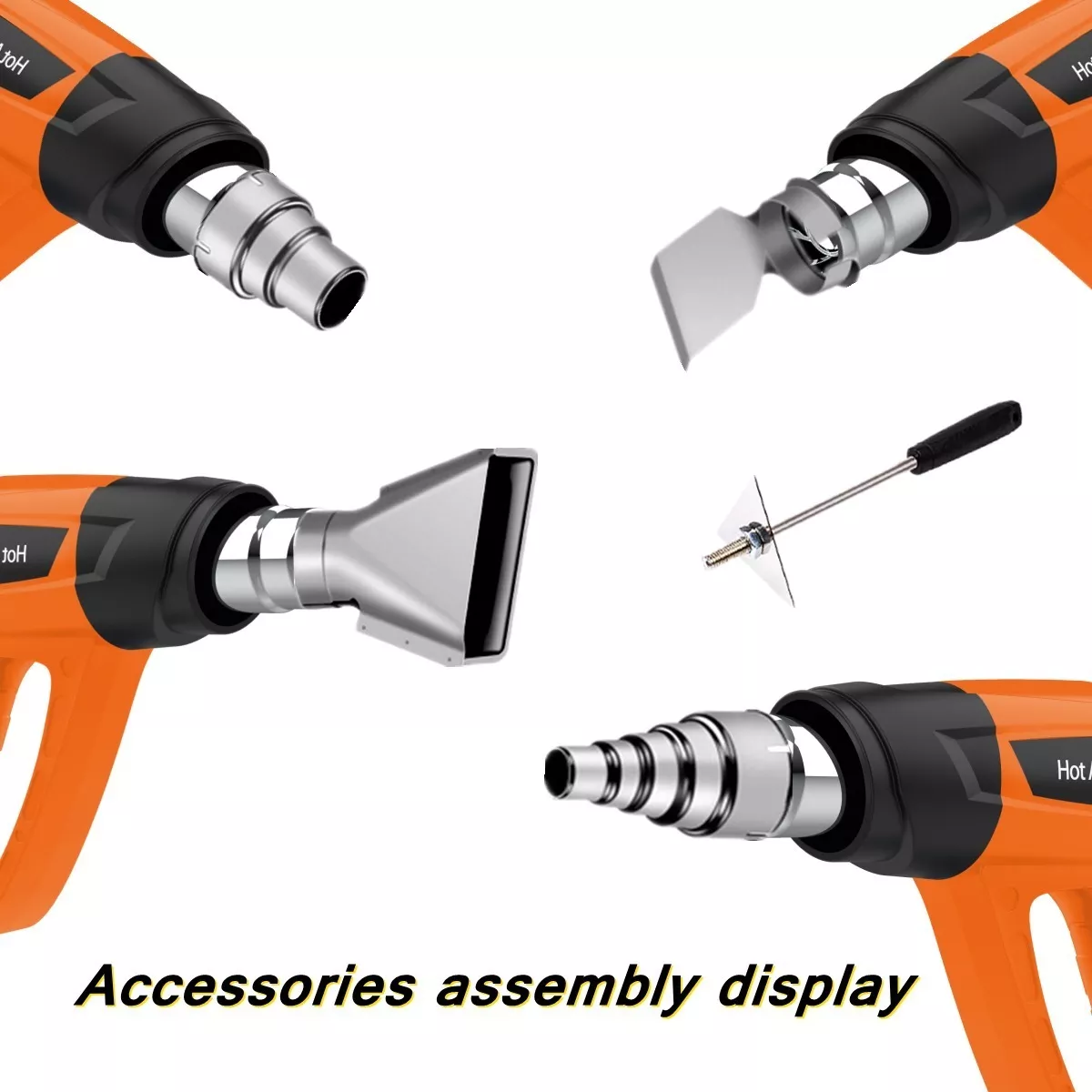 Foto 4 pulgar | Pistola De Calor 2000w Pistola Calor Temperatura Ajustable Eo Safe Imports Esi-10990-1 Naranja
