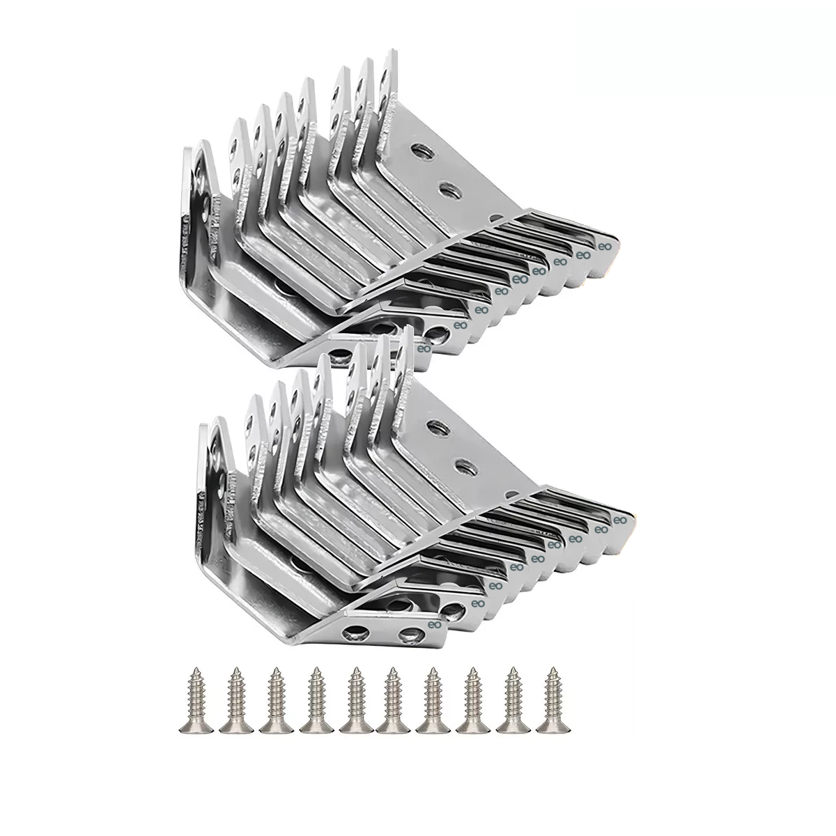 Foto 2 pulgar | Conector Universal De Esquina Para Muebles De Acero Inoxidab 20 Pcs Eo Safe Imports Esi-16545-1 Plata