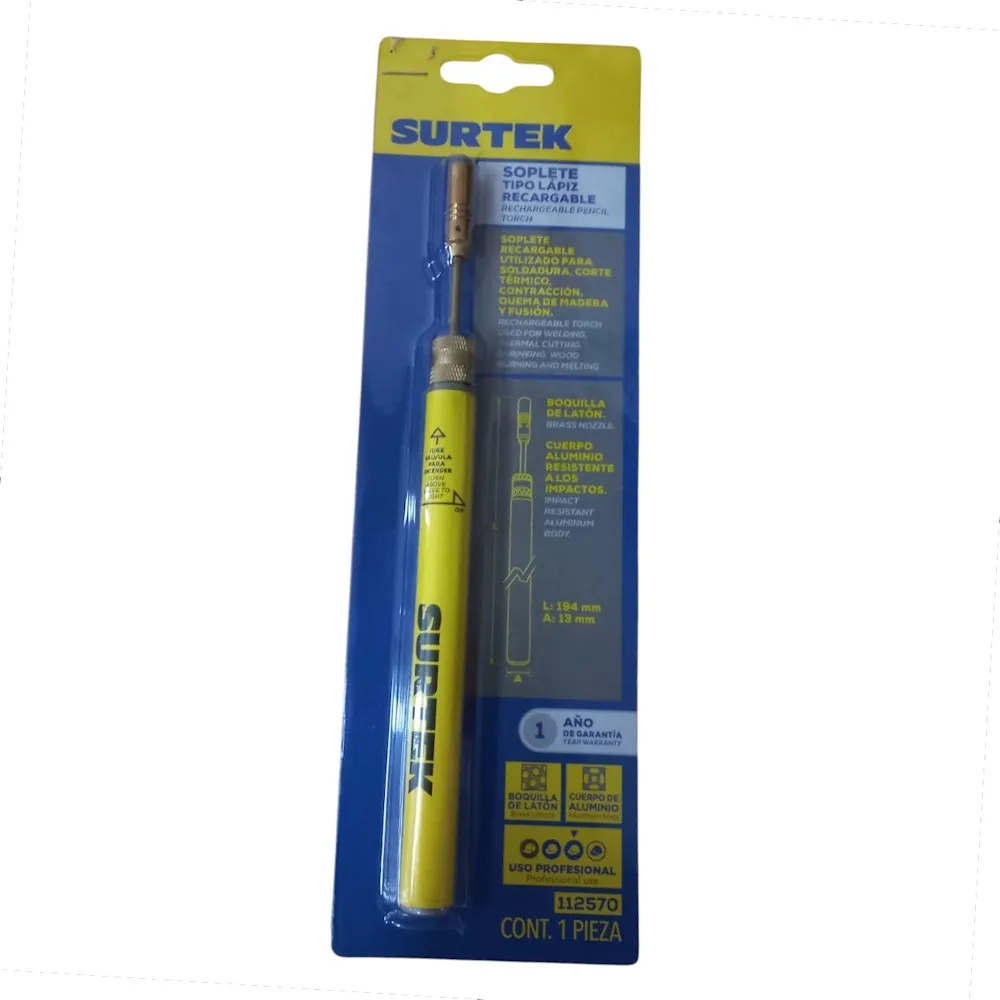 Foto 4 pulgar | Surtek 112570 Soplete Tipo Lápiz Recargable