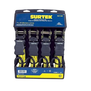 Foto 1 | Surtek 151150 Juego De Sujetadores Tipo Matraca, 4 Piezas