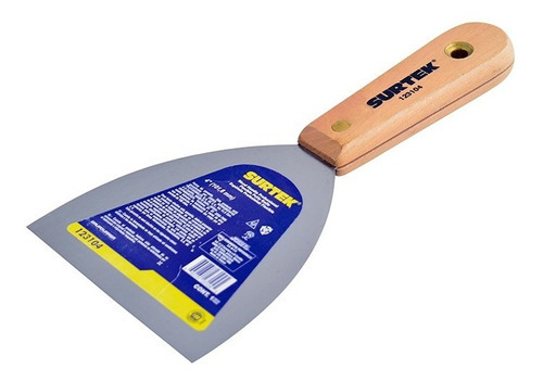 Espatula Flexible Acero Alto Carbon Mango Madera 3  Surtek