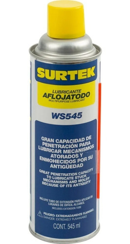 Aceite Aflojatodo Lubricante Mecanismo Surtek 545 Ml Ws545