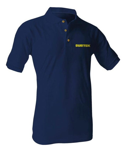 Foto 2 pulgar | Playera Tipo Polo Caballero Manga Corta Surtek Azul