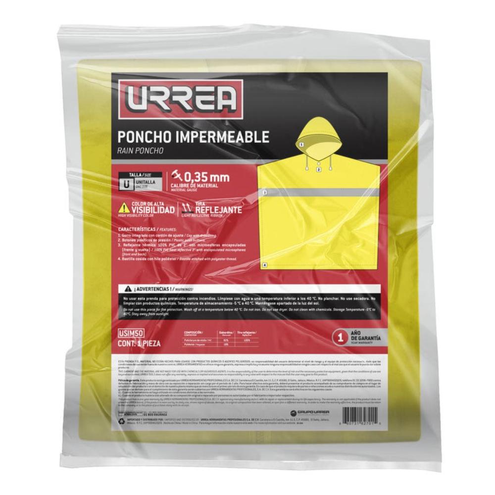 Foto 3 pulgar | Poncho Impermeable Con Reflejante Térmico Unitalla Urrea