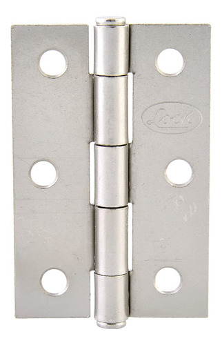 Bisagra Alargada 1  Perno Remachado Acero Plateado Lock