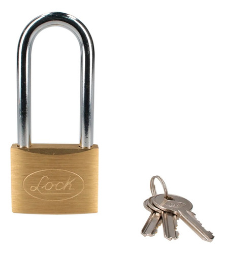 Foto 3 | Candado Seguridad Latón Largo 50mm Llave Estándar Lock