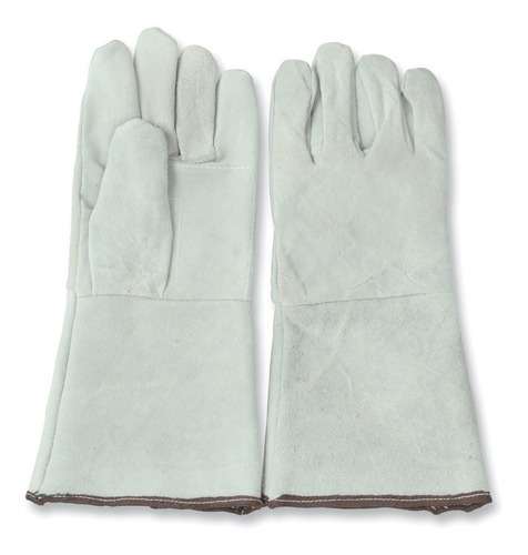 Foto 2 pulgar | Guantes Largos Carnaza Uso Rudo Industriales Soldar Surtek
