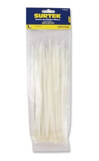 Foto 1 | Cincho Plástico 203x4.6mm 50pz Natural Blanco Surtek