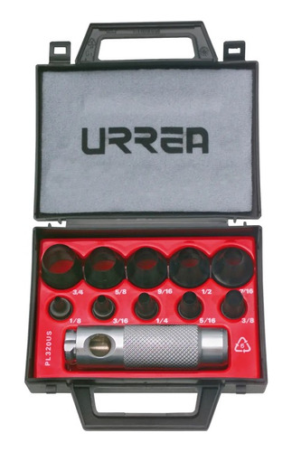 Juego 11pzas Sacabocados 1/8  A 3/4  Acero Inoxidable Urrea