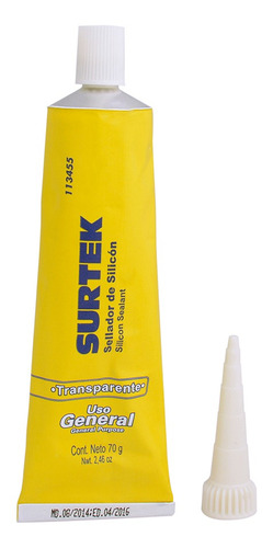 Foto 1 | Silicón Uso General Tubo Transparente Contenido 70gr Surtek