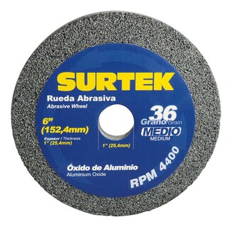 Foto 1 | Rueda Abrasiva Óxido De Aluminio 6x1pulg Grano 36 Surtek