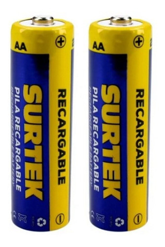 Foto 2 pulgar | 2 Pilas Aa Recargables Ni-mh 1.2v 2500mah Baterías Surtek