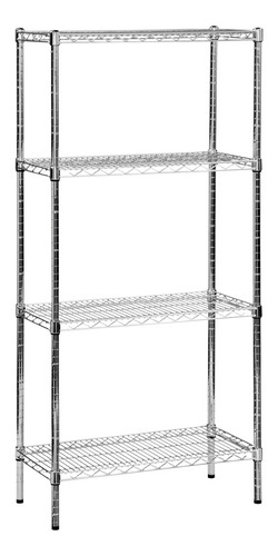 Anaquel Alambre 4 Repisas 36x18x79pulg Cromado Urrea