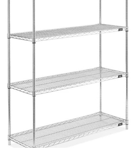 Anaquel Alambre 4 Repisas 36x24x79pulg Cromado Urrea