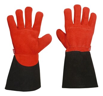 Foto 1 | Guantes De Carnaza Rojo Para Soldador Unitalla Urrea
