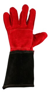 Foto 3 | Guantes De Carnaza Rojo Para Soldador Unitalla Urrea