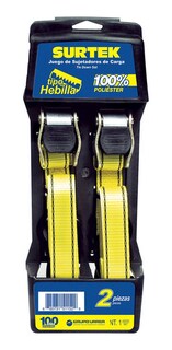 Foto 1 | Juego 2 Sujetadores 1pulg 1.8m Hebilla Poliéster Surtek