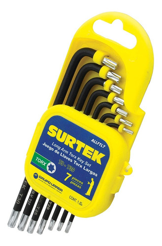 Juego 7 Llaves Hexagonales Torx Largas Allftl7 Surtek