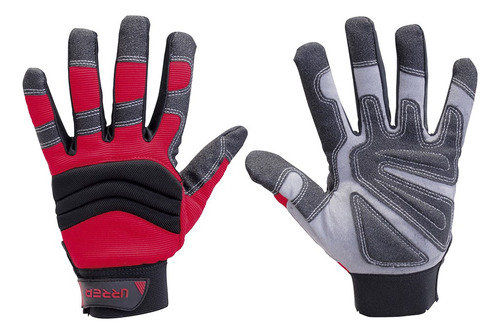Foto 1 | Guantes Mecánico Uso General Rojo/gris Anticorte Urrea