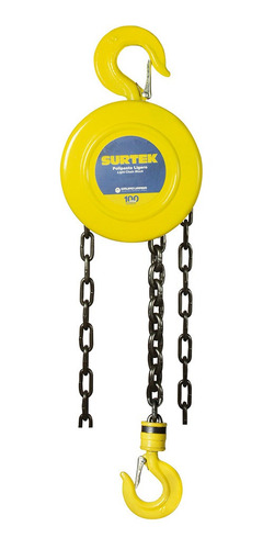 Polipasto Ligero Garrucha 1ton Cadena 3m 6mm Surtek