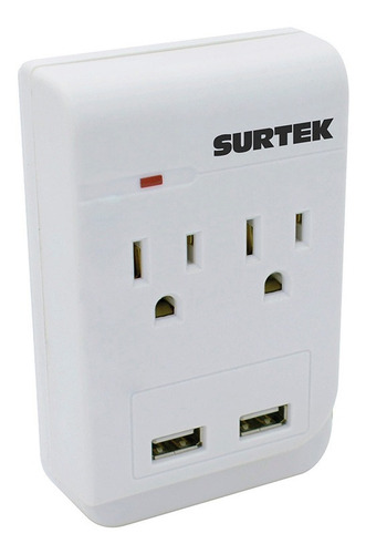 Foto 2 pulgar | Multicontacto Barra 2 Entradas 2 Puertos Usb 2.4 A Surtek