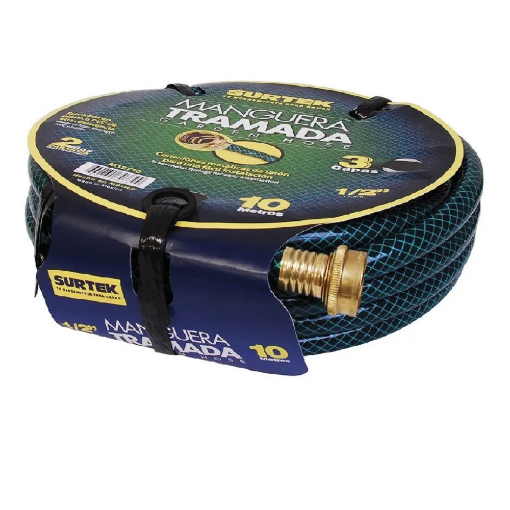 Manguera Tramada 15m Conectores Plasticos 1/2pulg Surtek