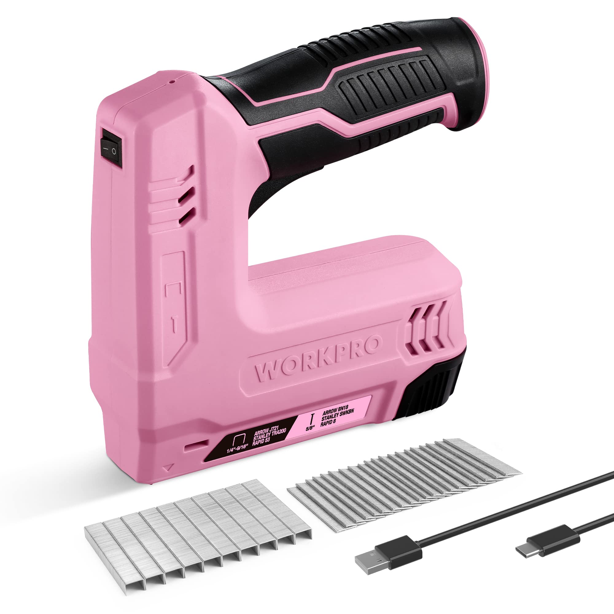 Foto 2 pulgar | Pistola Inalámbrica 2 En 1 Para Grapar Y Clavar Workpro 3,6 V Power Pink - Venta Internacional.