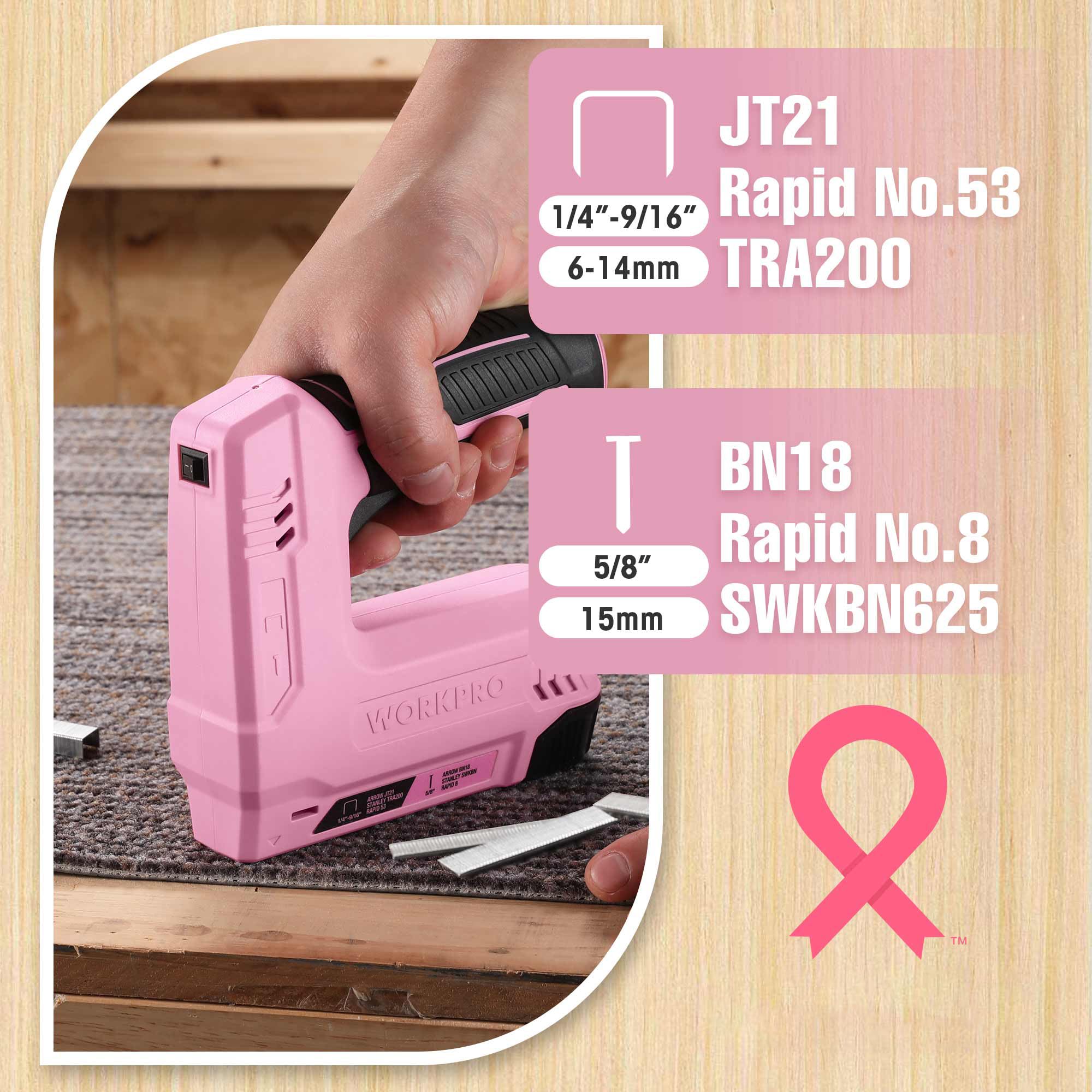 Foto 5 pulgar | Pistola Inalámbrica 2 En 1 Para Grapar Y Clavar Workpro 3,6 V Power Pink - Venta Internacional.