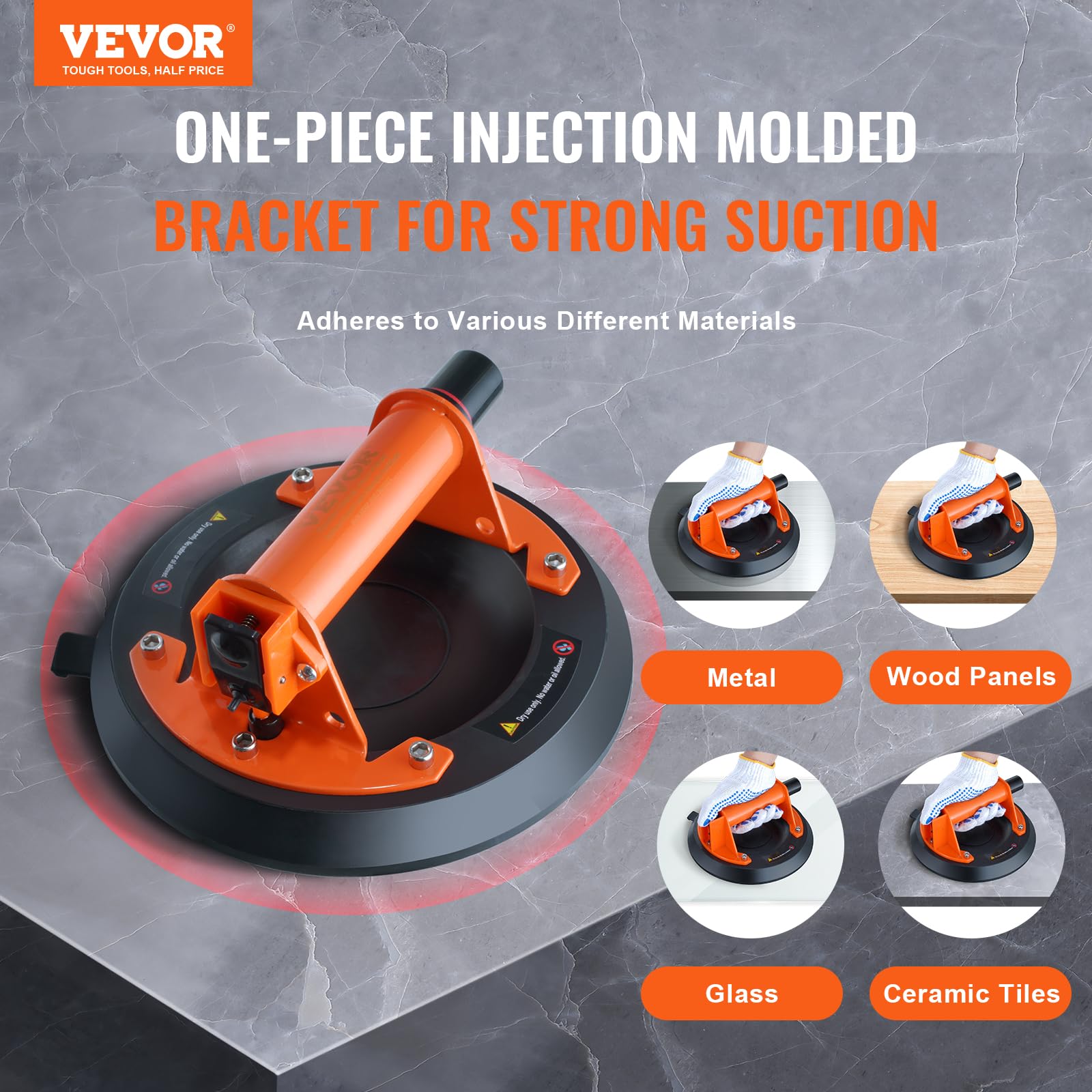 Foto 3 pulgar | Ventosas De Vidrio Vevor 8, 100 Kg De Carga Con Asa Y Funda, Paquete De 2 - Venta Internacional.