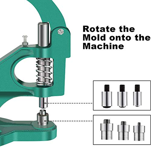 Foto 7 pulgar | Máquina De Ojales Yosoo, Perforadora Manual De Alta Resistencia Con 3 Troqueles - Venta Internacional.