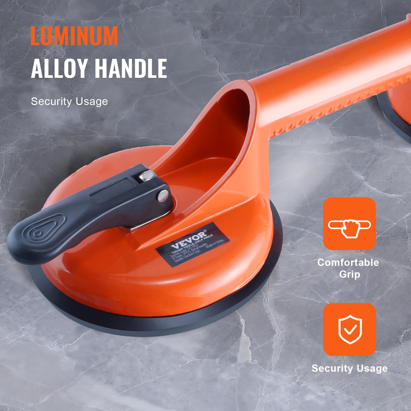 Foto 7 pulgar | Ventosas De Vidrio Con Mango De Aluminio Vevor De Alta Resistencia - Venta Internacional.
