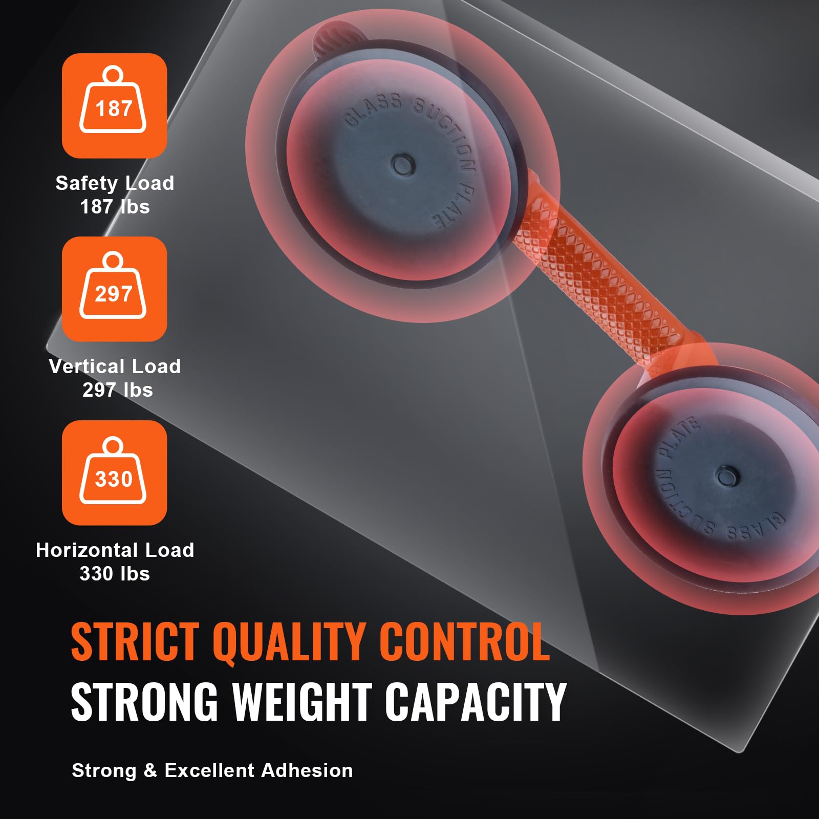 Foto 5 pulgar | Ventosa De Vidrio Vevor De 4,7 Pulgadas, Paquete De 2 Unidades, Capacidad De Carga De 150 Kg - Venta Internacional.